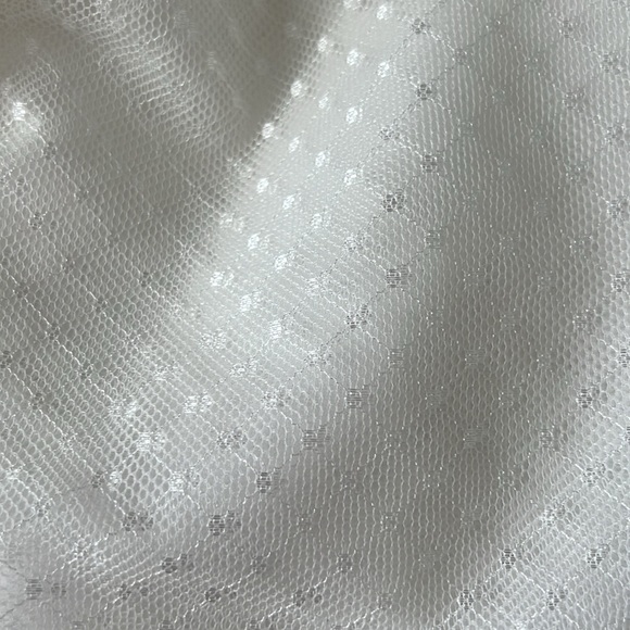 NWT Lulus White Adorable Event Swiss Dot Mesh One Shoulder Mini Dress Small - Picture 9 of 12